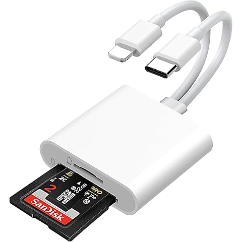 Amegon USB 3.2 Type-C Dual Card Reader | Up to 5 Gbps | USB-C to MoicroSD/SD Card Reader | Memory Card Reader | Space Grey | Designed for Phones, Tablets, Laptops, Drones | AMST13