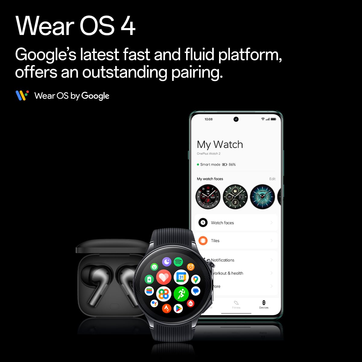 OnePlus Watch 2 Classic Edition (1.43″ AMOLED, 100 h battery, Stainless‑Steel)