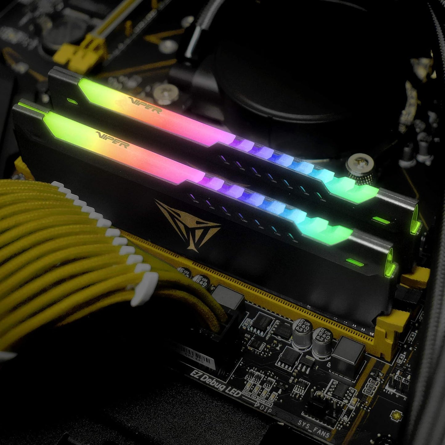 Patriot Memory Viper Steel RGB DDR4 RAM 16GB (2X8GB) 3200MHz CL16 UDIMM Desktop Gaming Memory Kit PVSR416G320C6K