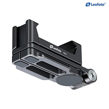 LEOFOTO PS-2 Phone Holder, Cell Phone Stand, Adjustable Angle, Compact and Portable, 1/4" Screw Thread, Arca Compatible (Black)