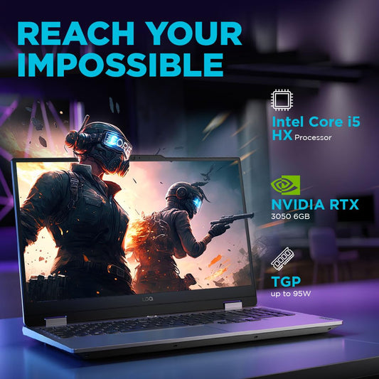Lenovo LOQ 2024 12Th Gen Intel Core I5-12450HX | NVIDIA RTX 3050 6GB (16GB RAM/512GB SSD/15.6" (39.6Cm)/Windows 11/Office Home 2024/100% Srgb/3 Mon....