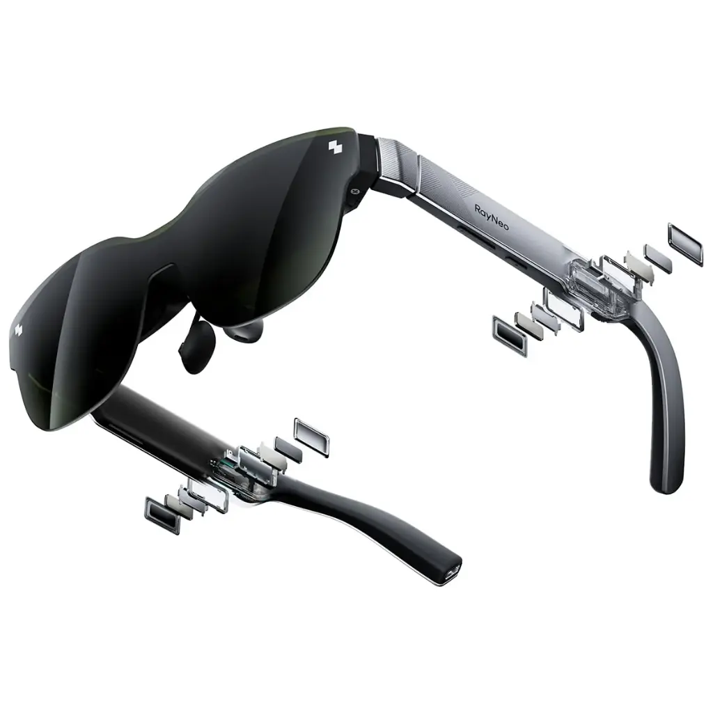 [2025 NEW] RAYNEO AIR 3S XR GLASSES - AR GLASSES 201" 120HZ FHD HUEVIEW EYE-CARE VIDEO DISPLAY, SMART GAMING GLASSES FOR IPHONE 16,15/ANDROID/MAC/SWITCH/PS5/STEAMDECK
