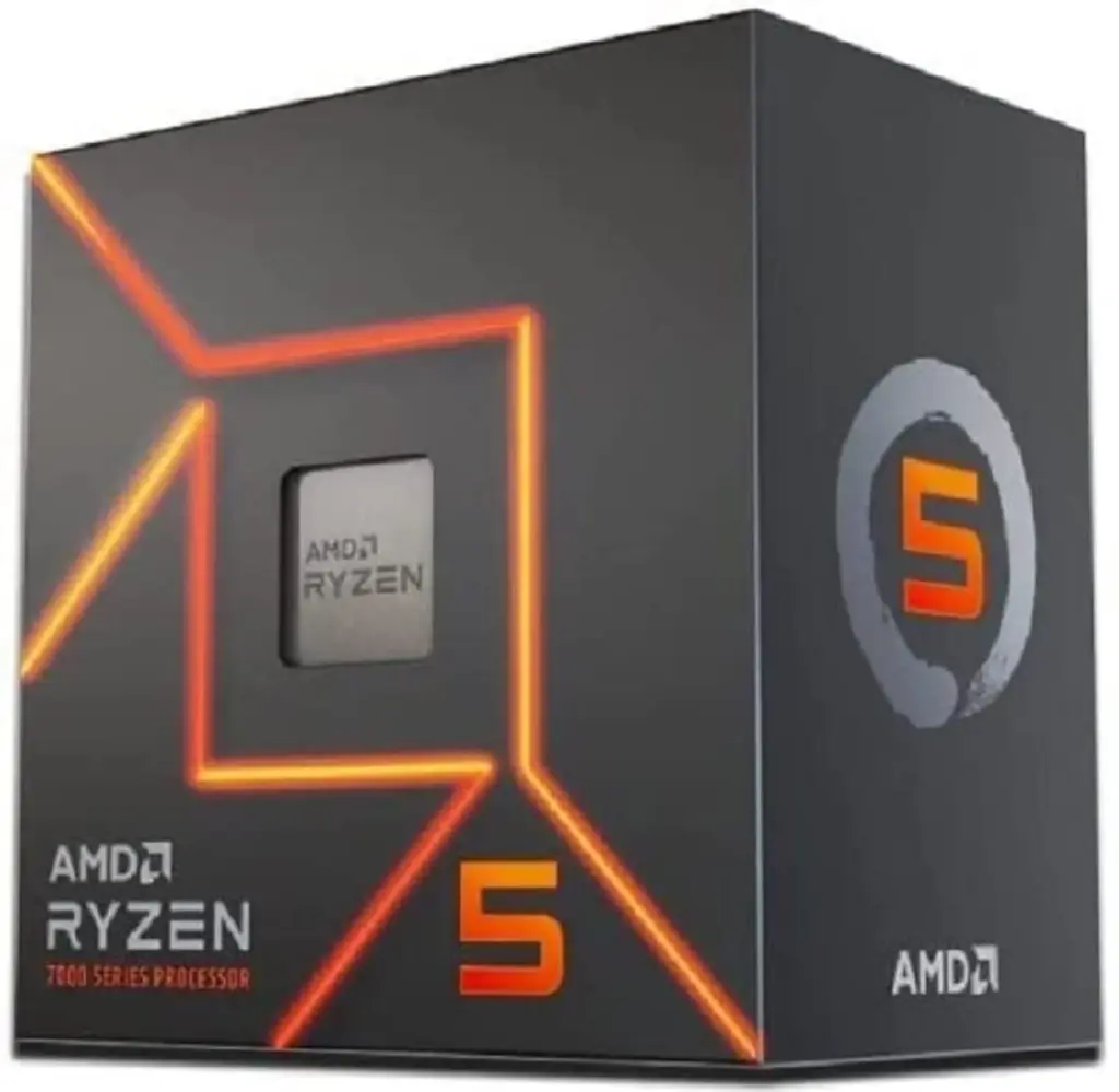 AMD 7000 SERIES RYZEN 5 7600 DESKTOP PROCESSOR 6 CORES 12 THREADS 38 MB CACHE 3.8 GHZ UPTO 5.1 GHZ AM5 SOCKET (100-100001015BOX)