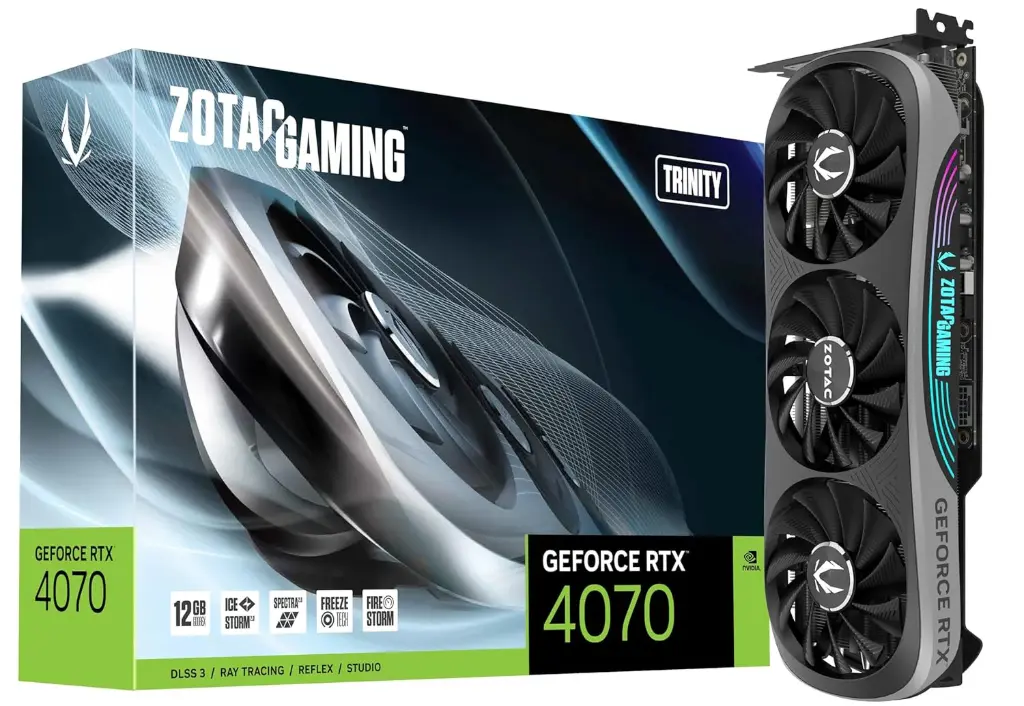 ZOTAC GAMING GEFORCE RTX 4070 TWIN EDGE GDDR6X 12GB 192 BITS PCIE 4.0 GRAPHICS CARD WITH ICESTORM 2.0 COOLING,SPECTRA 2.0 LIGHTING & 5 YRS WARRANTY (3...