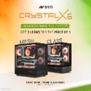 Ant Esports Crystal X6 ATX Mid-Tower Computer Case/Gaming Cabinet with Type-C - Black | Support ATX, Micro-ATX, Mini-ITX | Pre-Installed 6 ARGB Infinity...