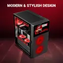 Ant Esports ICE Digital C3 ATX Computer Case/Gaming Cabinet - Black | Support ATX, Micro-ATX, Mini-ITX, Pre-Installed 2 Front Fans & 1 Rear ARGB Fans