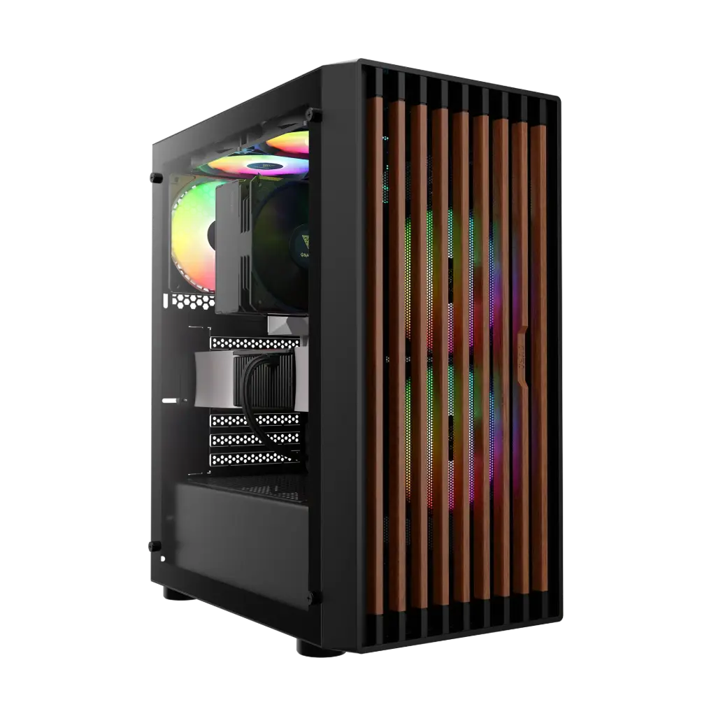 Gamdias Aura GC4 ARGB Atx Mid Tower Cabinet (Black) – AURA-GC4-ARGB-BLACK