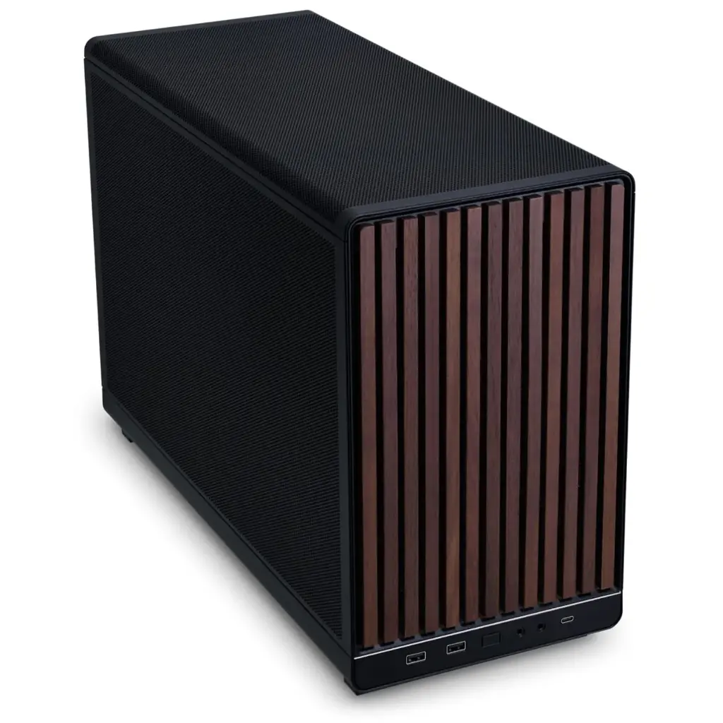Lian Li A3-Matx Wooden Panel Mini-Tower Computer Case/Gaming Cabinet - Black | Support M-ATX/ITX - G99.A3X-WD.00