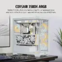 CORSAIR 3500X ARGB Mid-Tower ATX Dual Chamber PC Case – Panoramic Tempered Glass – Reverse Connection Motherboard Compatible – 3X CORSAIR RS120 ARGB Fans...