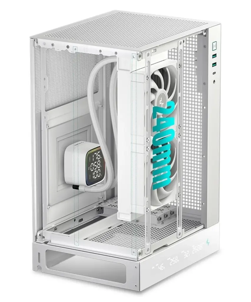 DeepCool CH170 Digital White Mini Tower Cabinet – R-CH170-WHNPI0D-G-1