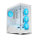 Ant Esports Crystal X7 ATX Computer Case/Gaming Cabinet with Type-C - White | Support ATX, Micro-ATX, Mini-ITX | Pre-Installed 3 M/B Plate Fans, 2 PSU...