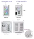 Thermaltake Glass View 51 Snow Motherboard Sync ARGB E-ATX Full Tower Gaming Computer Case with 2 200mm ARGB 5V Motherboard Sync RGB Fans + 140mm Black Rear...