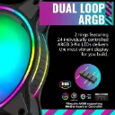 Cooler Master MasterFan MF120 Halo ARGB Case Fan - 3 Pack Fan | 1800 RPM PWM Fan | Computer Case Fan | ARGB Lighting Controlled Via Motherboard | Gen 2...