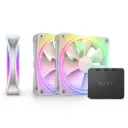 NZXT F120 RGB Duo Triple Pack - 3 x 120mm Dual-Sided RGB Case Fans with RGB Controller – 20 Individually Addressable LEDs – Balanced Airflow and Static...