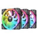 Thermaltake SWAFAN EX 12 RGB PC Desktop Cooling Fan, 3 Pack, 500-2000 RPM, Magnetic Connection, Reversable Blades, Controller Included, CL-F143-PL12SW-A...