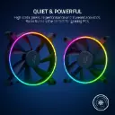 Razer Kunai Hydraulic 140MM aRGB PC Fan: Quiet, Powerful aRGB Fan - PWM Fan Controller Support & Connect Up to 8 Fans - Powered by Razer Chroma RGB - 1...