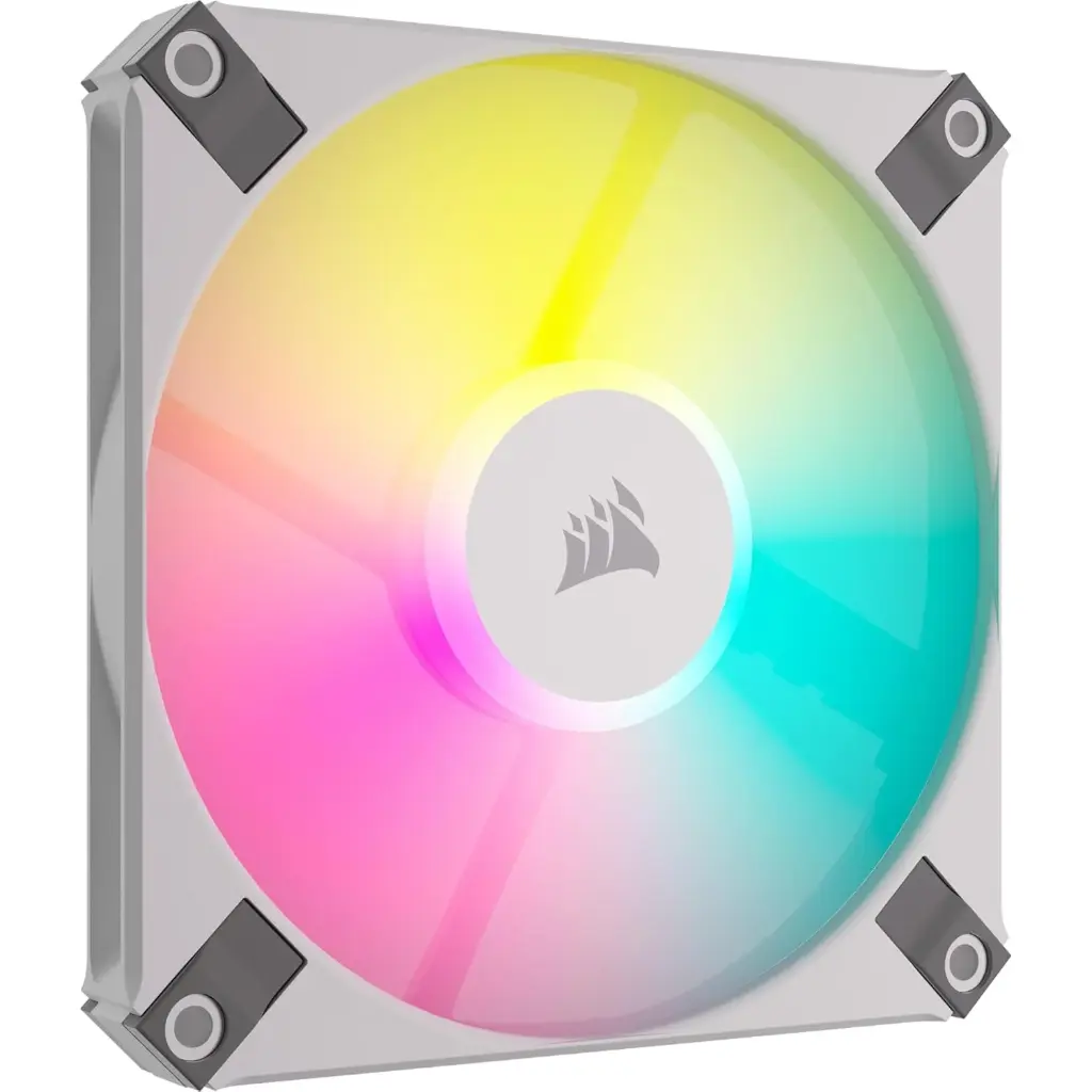 Corsair AF120 RGB Slim, 120mm PWM Fluid Dynamic Bearing Fan Kit - Thin Profile for Small-Form Cases - Low-Noise - Up to 2000 RPM - 8 Addressable RGB LEDs -...