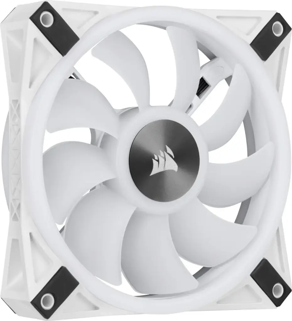 Corsair QL Series, iCUE QL120 RGB, 120mm RGB LED PWM White Fan, Triple Fan Kit with Lighting Node CORE (CO-9050104-WW)