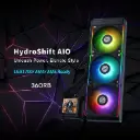 Lian Li Hydroshift LCD 360R AIO CPU Liquid Cooler Black – HSLCD36RB BLACK