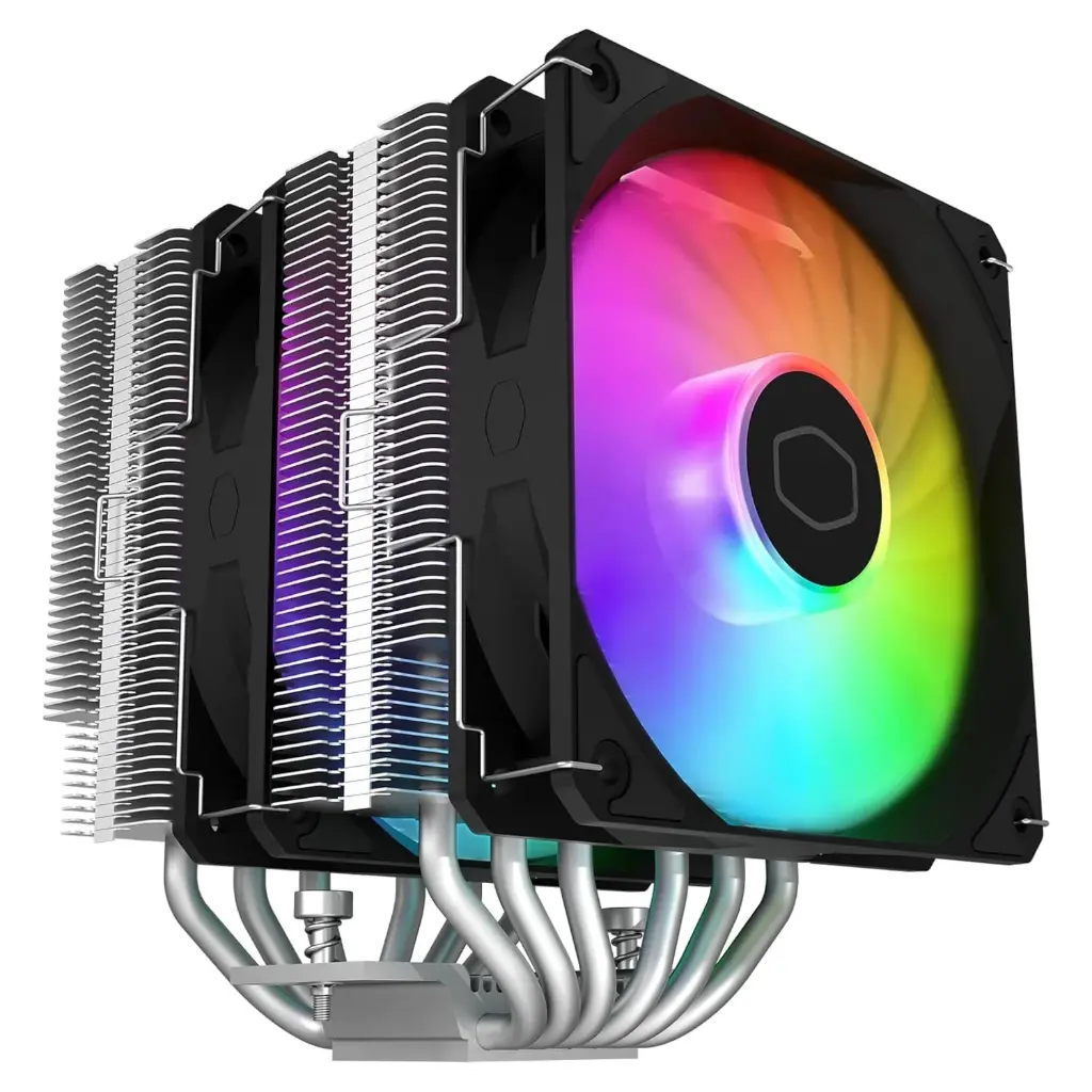 Cooler Master Hyper 620S ARGB CPU Cooler - Dual 120mm Fan | Support Latest AMD & Intel CPU Socket | 6 Nickel Plated Heat Pipes | CryoFuze Thermal Paste...