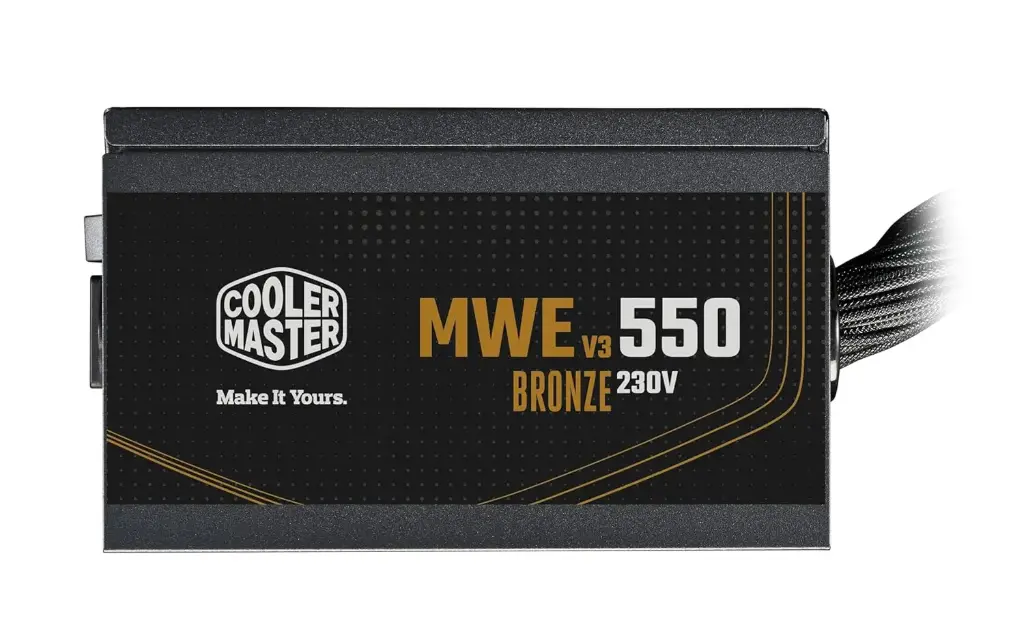 Cooler Master MWE 550 V3 Bronze ATX 3.1 Power Supply - Non Modular | 80 Plus Bronze Certified | Quite HDB Fan | DC-to-DC Circuit Design | ATX 3.1 Version |...
