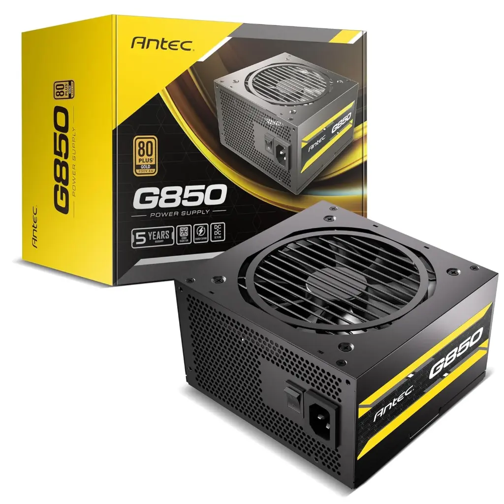 Antec G850 850 Semi Modular Watt Power Supply with 80 Plus Gold Cerification PSU (850W)