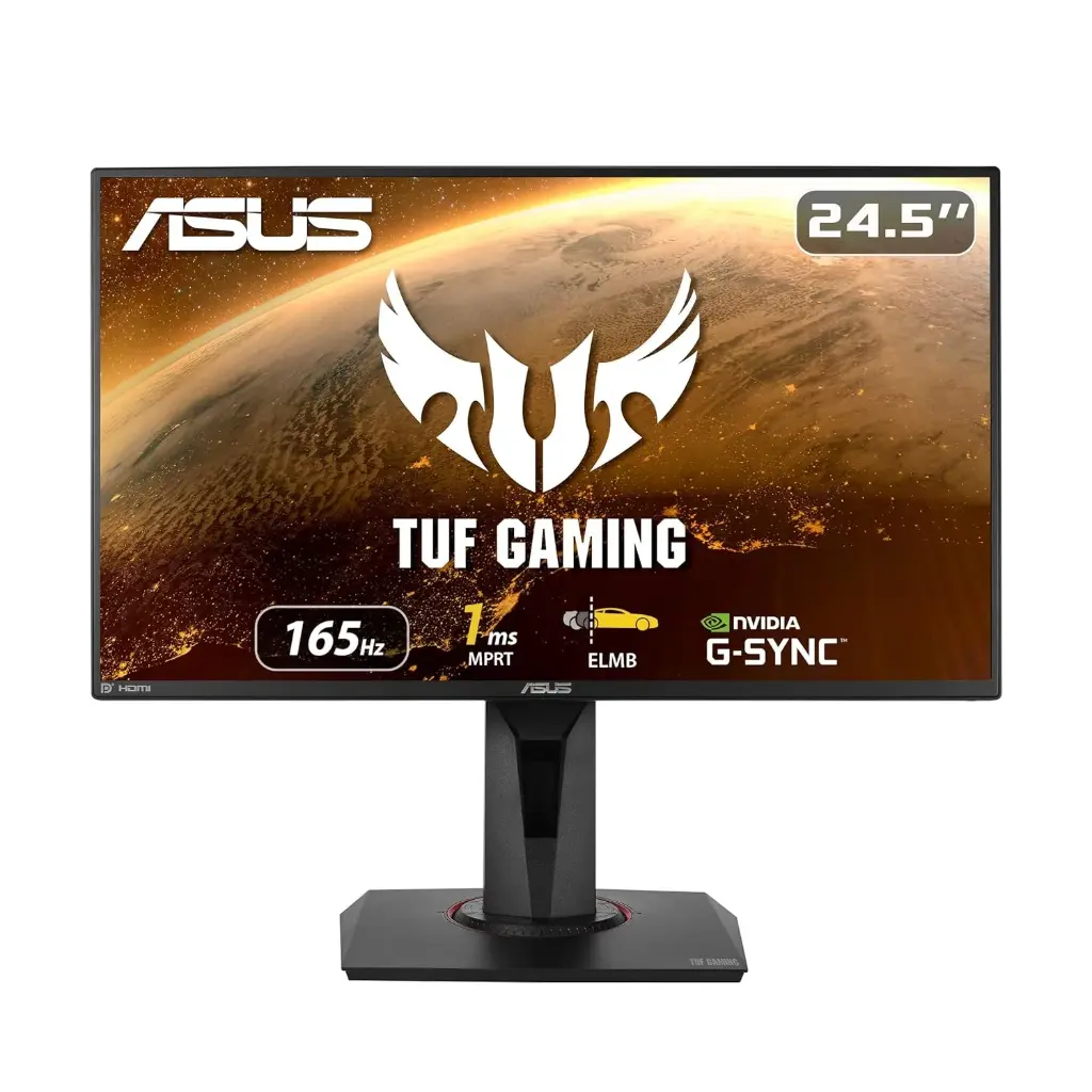 ASUS Tuf - Vg259Qr Gaming 25 Inch (63.5 Cm) 1920 x 1080 Pixels LCD Monitor - Full Hd, 165Hz, 1Ms, Extreme Low Motion, Speaker, Shadow Boost, Vesa Mountable,...