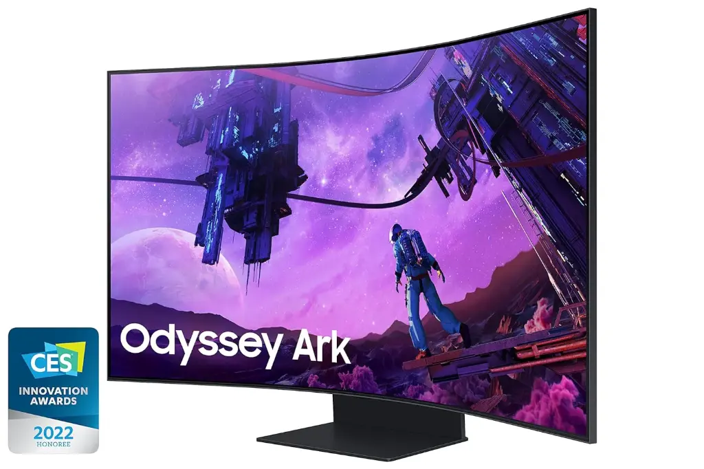 Samsung 55" Odyssey Ark, 4K UHD, 165 Hz, 1 Ms, 1000R Curved Gaming Monitor, Cockpit Mode, Mini-LED, Matte Display, Sound Dome, AMD FreeSync Premium Pro,...