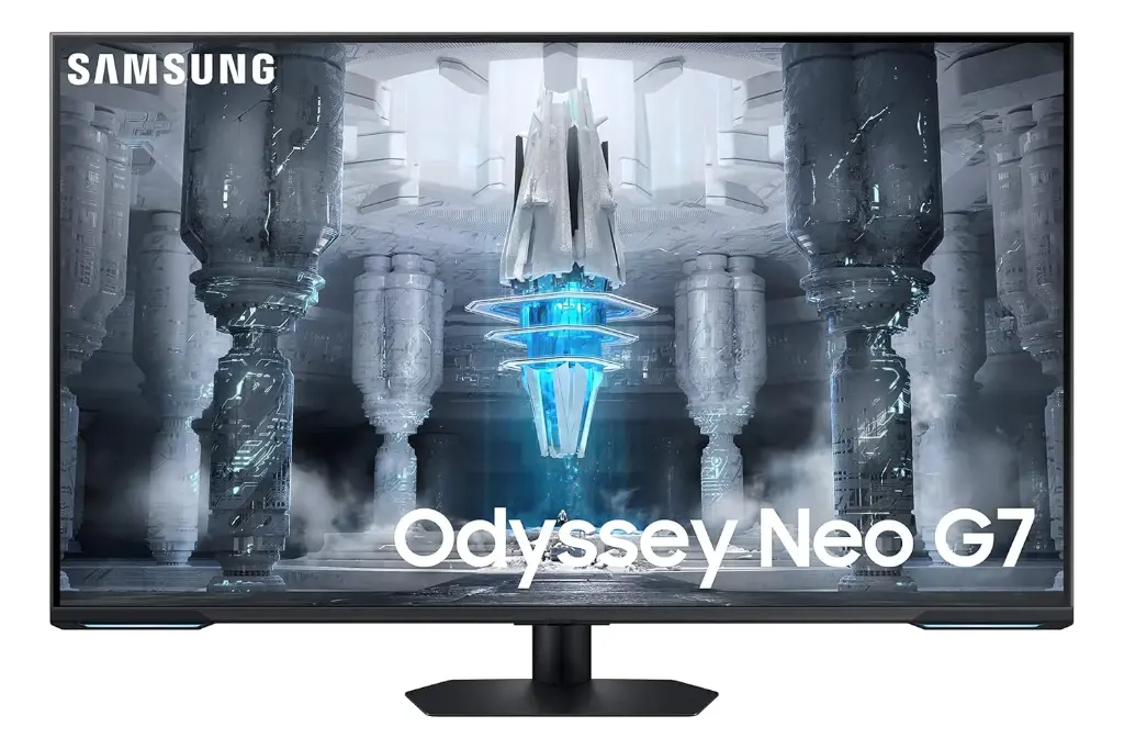 Samsung 43-inch(108cm) Odyssey Neo G7 UHD, 144Hz, 1 ms, Flat Gaming Monitor, Smart TV, Gaming Hub, Quantum Mini LED, HDR600, Game Bar, AMD FreeSync Premium...