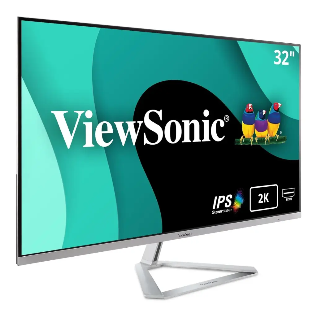 ViewSonic (from USA) - VX3276-2K-MHD-2 81.28 Cm (32") | 2K QHD IPS Monitor | HDR10 |75hz |1.03 Billion Colors | 80M:1 Mega Ratio | Frameless | Ultra...