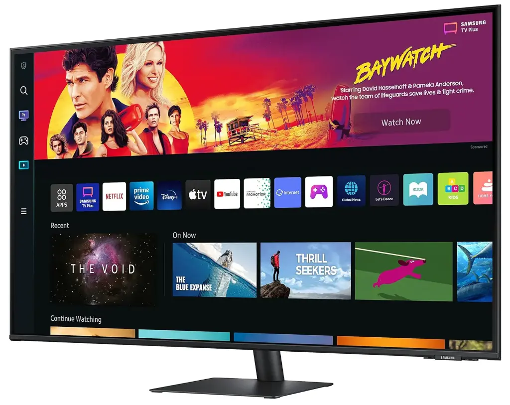 Samsung 43-inch (107.99cm) M7 4K UHD Smart LED Monitor, Type-C, Smart TV apps, 1 Billion Color, TV Plus, Apple Airplay, Dex, Office 365, BT, IOT, Speakers,...