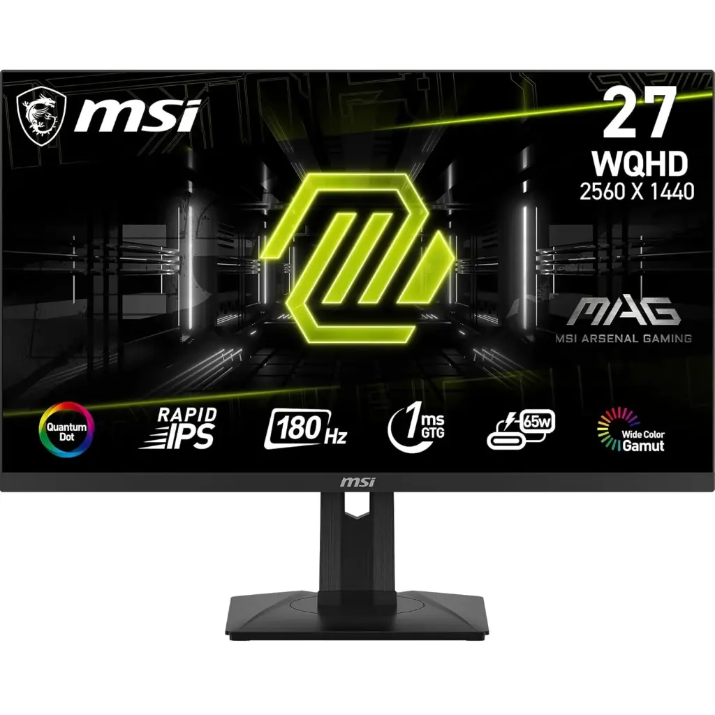 MSI MAG 274QRF QD E2 27 Inch 2K WQHD Gaming Monitor - 2560 x 1440 Rapid IPS Quantum Dot Panel, 180 Hz / 1ms, 98% DCI-P3 Colour Gamut, DisplayHDR 400 - DP 1...