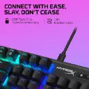 HyperX Alloy Origins Mechanical USB Gaming Keyboard Software Controlled Light and Macro Customization, Compact Form Factor, Tactile Switch, Aqua - RGB LED...