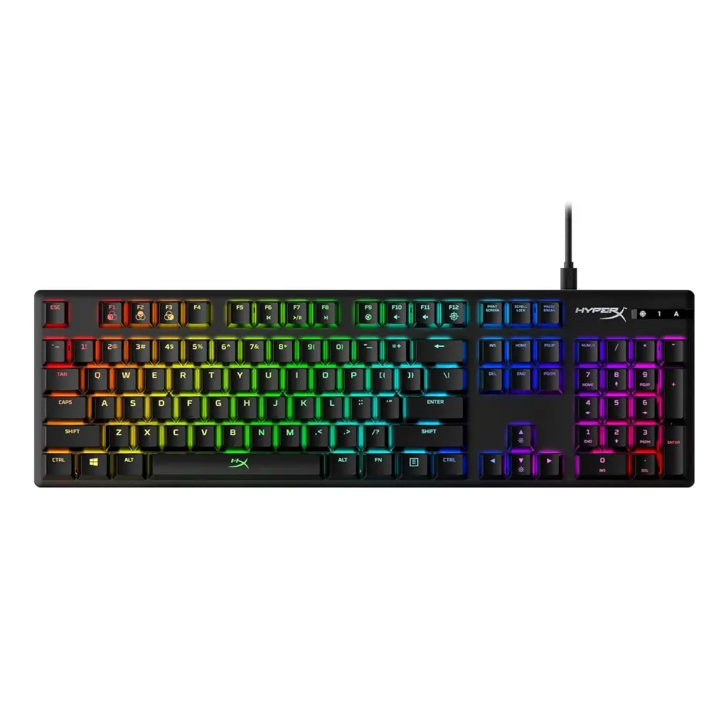 HyperX Alloy Origins Mechanical USB Gaming Keyboard Software-Controlled Light and Macro Customization, Compact Form Factor, Clicky Switch, Blue, RGB LED...