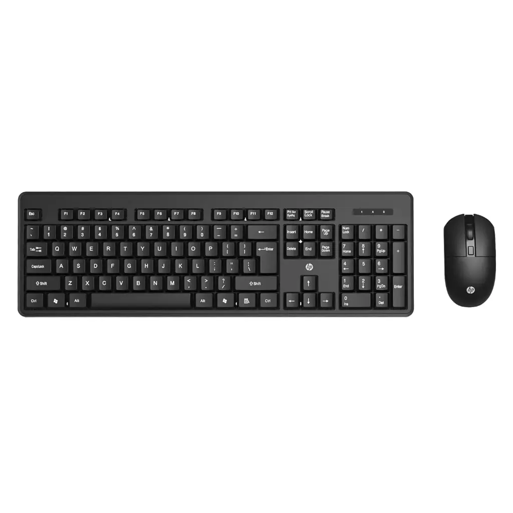 HP KM200 Wireless Mouse and Keyboard Combo, Full-Size Ergonomic Design, 3 Button and Built-in Scroll Wheel, 2.4 GHz Wireless connectio, 3 Years Warranty...