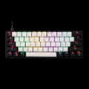 GAMDIAS Aura GK2 White & Black | Full-Size Wired Mechanical Keyboard | Tactile Mechanical Switches | Multi-Colour Backlit Switches | 10 Built-in Hot...