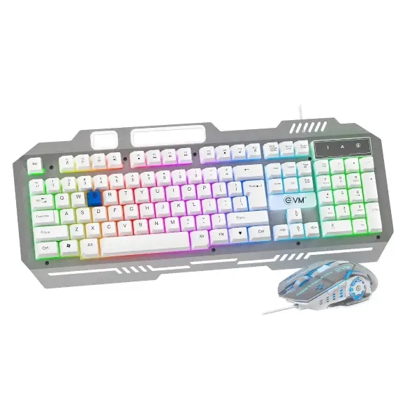 EVM EnClaw 9027 Gaming Keyboard and Mouse Combo (White) (WDKM-612-SILVER-WHITE)