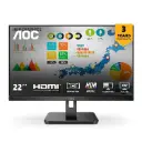 AOC 22E2H 22" Gaming Monitor Full HD VA Panel 175Hz Refresh Rate, 4ms, Adaptive Sync, Flicker-Free, HDR Support, Height Adjustable, 3-Sided Frameless...