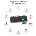 EVM EnClaw 9027 Gaming Keyboard and Mouse Combo (Black) (WDKM-612-BLACK-GREY)