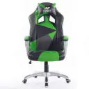 Ant E Sports 8077 Green PU with PVC Metal Frame, 80mm Class 4 Gas Fit, 350mm Metal Base, Adjustable Backrest Angle 90-135 Degree Gaming Chair (Green Black)