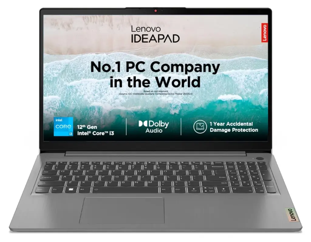 Lenovo IdeaPad Slim 3, Intel Core i3, 12th Gen, 8GB RAM, 512GB SSD, FHD, 15.6"/39.62cm, Windows 11, Office Home 2024, Arctic Grey, 1.63Kg, 82RK01ABIN,...