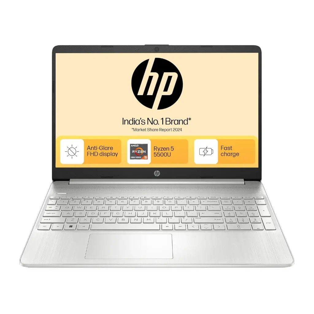 HP 15s, AMD Ryzen 5 5500U (8GB DDR4, 512GB SSD) FHD, Anti-Glare, 15.6''/39.6 cm, Win 11, Office 21, Silver, 1.69 kg, eq2144AU, AMD Radeon Graphics,...