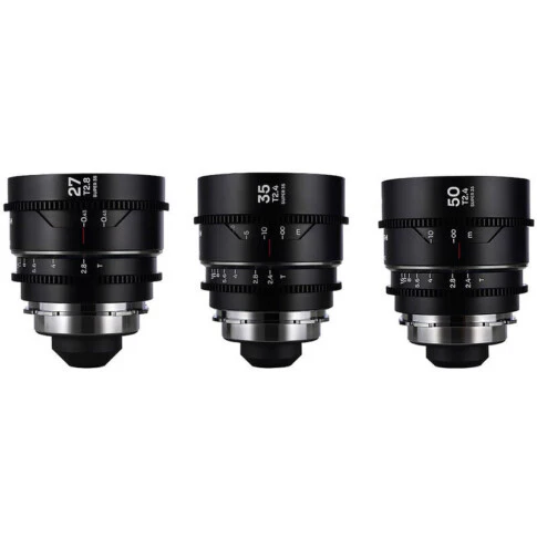 Laowa Nanomorph S35 Prime 3-Lens Bundle (27mm, 35mm, 50mm) (Silver)