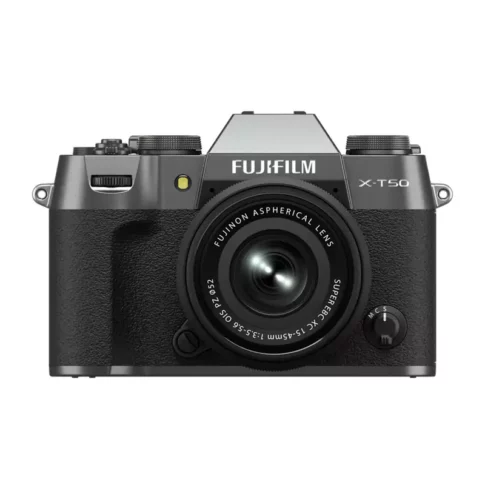 Fujifilm X-T50 Mirrorless Camera with XC 15-45mm F/3.5-5.6 OIS PZ Lens, Charcoal Silver