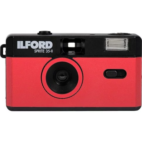 Ilford Sprite 35-II Film Camera (Black & Red)