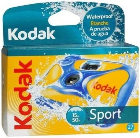 Kodak Water & Sport Waterproof 50 feet / 15m, 35mm One Time Use Disposable Camera ISO-800 – 27 Exposures