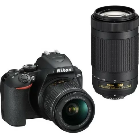 Nikon D3500 DSLR Camera with 18-55mm and 70-300mm Lenses – Refurbished