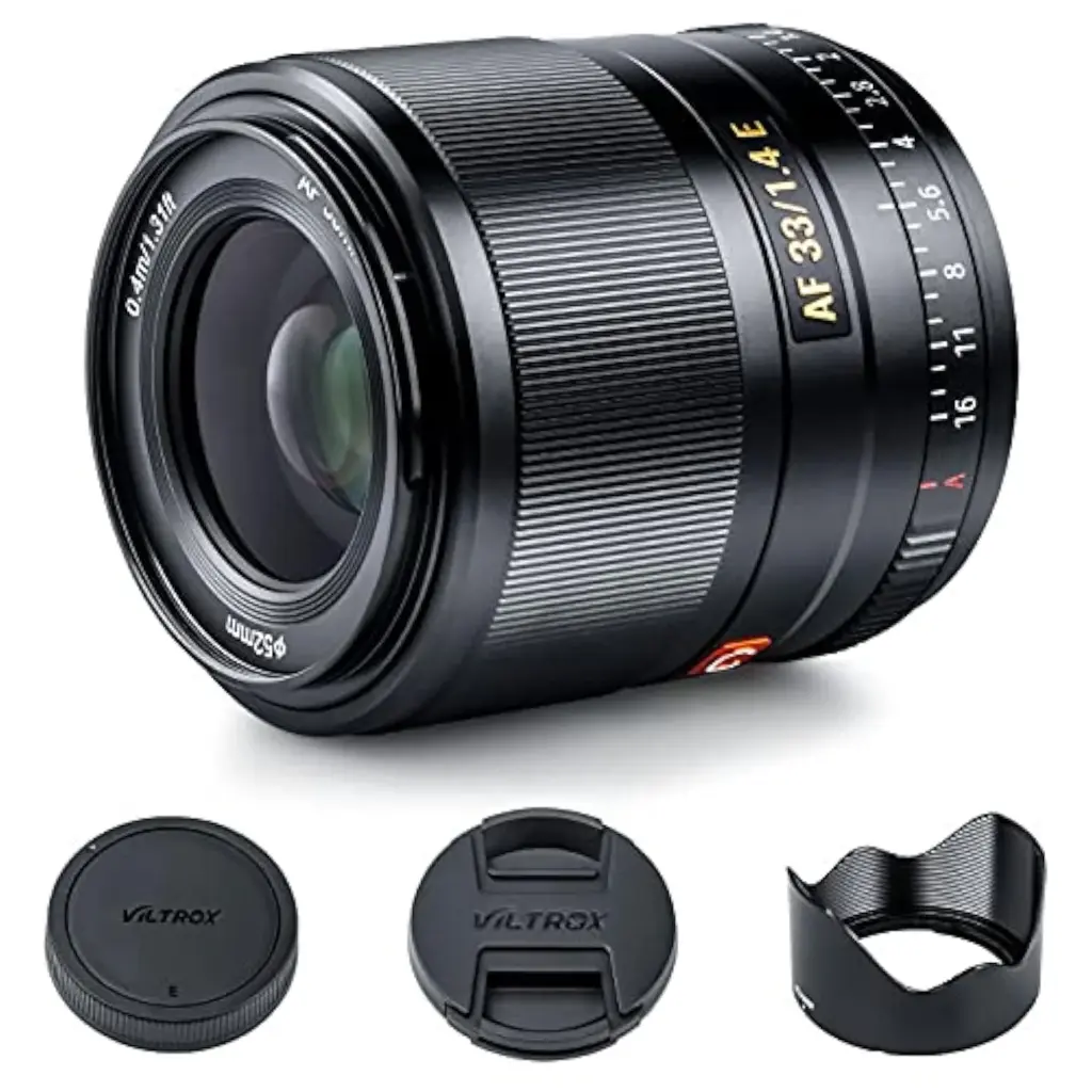 VILTROX 33mm F1.4 Auto Focus Prime Lens Compatible with Sony E-Mount Camera A6500 A6300 A6000 A7R? A7R? A7? A7R? A7? A7S A7R, Black