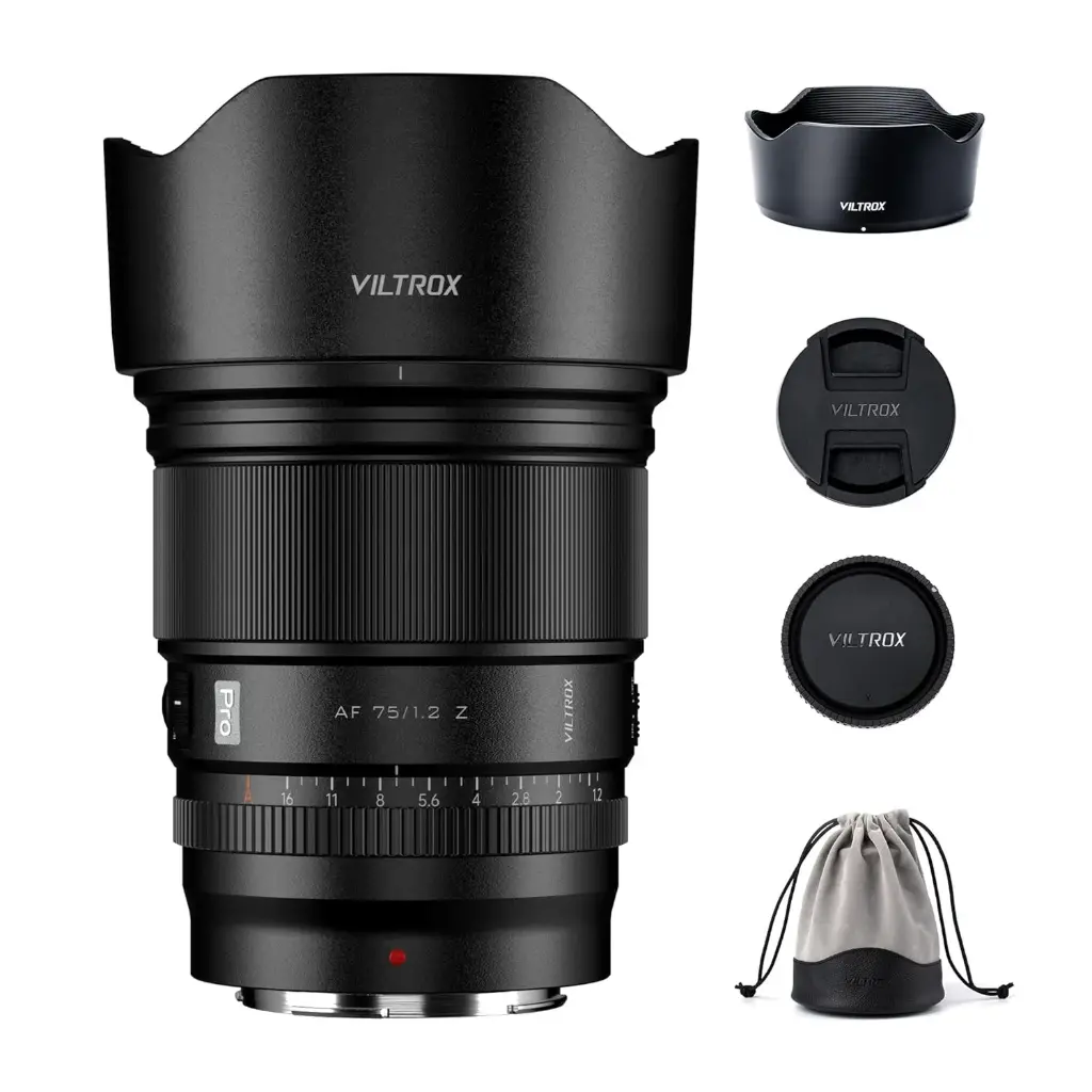VILTROX 75mm F1.2 f/1.2 PRO Auto Focus Lens for Nikon Z-Mount Camera?Ultra Wide Angle APS-C AF Lens Compatible with Nikon Z-Mount Cameras Z9 Z8 Z7 Z6 Z5 Z50...