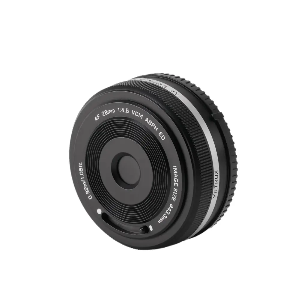 VILTROX 28mm F4.5 Lens for Sony E Mount Full Frame Auto Focus Fixed Aperture Ultra Thin Lens, Black